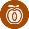 Icono hueso de fruta